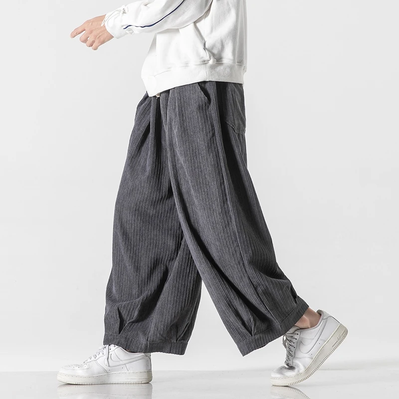 Corduroy Pant Warm - กางเกงผู้ชายฤดูใบไม้ร่วงฤดูหนาวญี่ปุ่น WARM Thicken Corduroy กางเกงแฟชั่น Harajuku