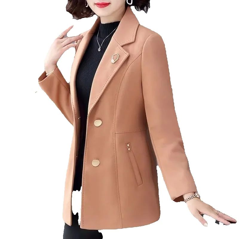 Wool Coat Peacoat - ฤดูใบไม้ร่วงเสื้อสั้น 40 ปี 50 ผู้หญิงวัยกลางคนฤดูใบไม้ผลิและฤดูใบไม้ร่วงชุดเล็กผู้หญิงวัยกลางคนแฟชั่น TOP