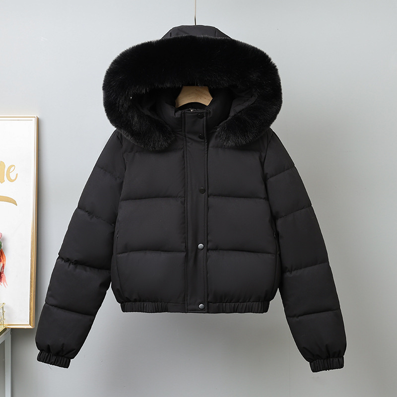 ฤดูหนาวสั้น Parkas ผู้หญิงผ้าฝ - Wool Coat Peacoat บทวิจารณ์และราคา