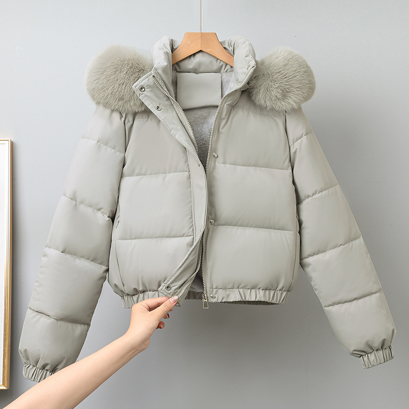ฤดูหนาวสั้น Parkas ผู้หญิงผ้าฝ - Wool Coat Peacoat บทวิจารณ์และราคา