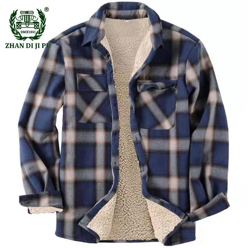 ฤดูใบไม้ร่วงบุรุษลายสก๊อตเสื้อ - Flannel Shirt Lined บทวิจารณ์และราคา