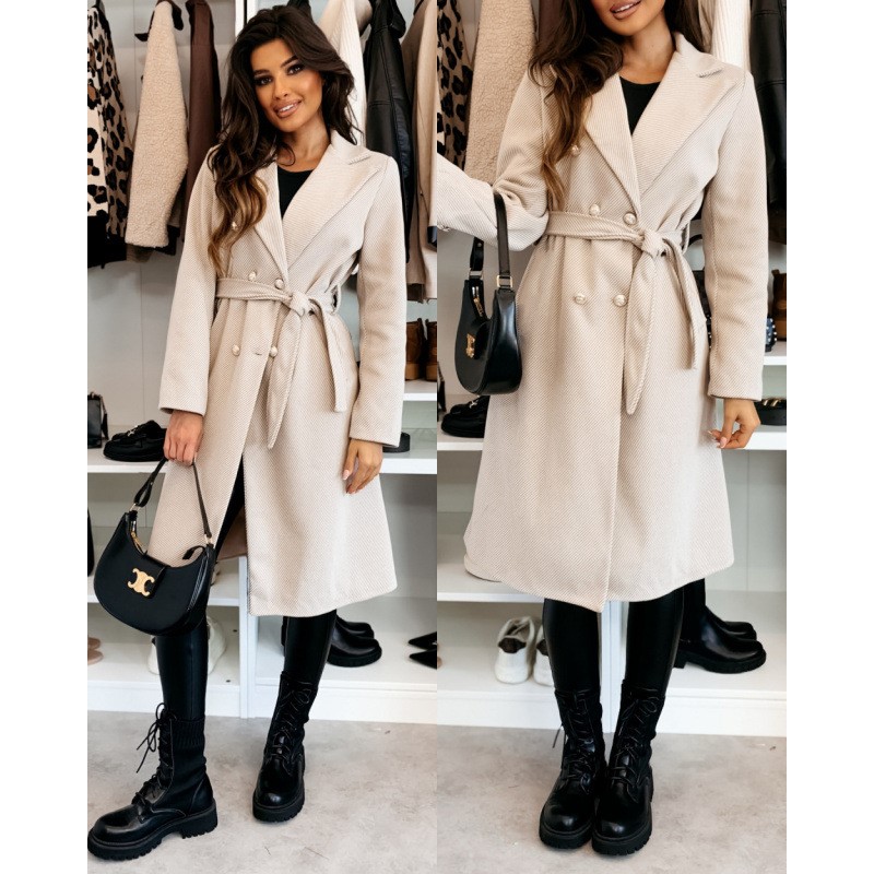ผู้หญิงเสื้อขนสัตว์ฤดูใบไม้ร่ว - Wool Coat Peacoat บทวิจารณ์และราคา