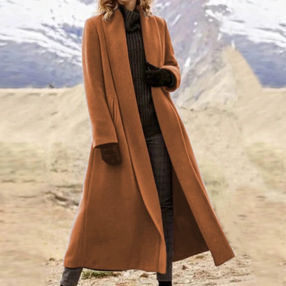 เสื้อโค้ทขนสัตว์ทรงยาวพิเศษสำห - Wool Coat Peacoat บทวิจารณ์และราคา
