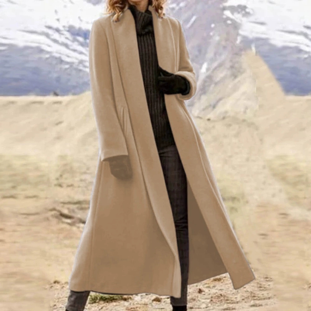 เสื้อโค้ทขนสัตว์ทรงยาวพิเศษสำห - Wool Coat Peacoat บทวิจารณ์และราคา