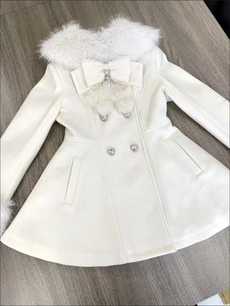 เสื้อโค้ทผู้หญิงสไตล์ญี่ปุ่นสำ - Wool Coat Peacoat บทวิจารณ์และราคา