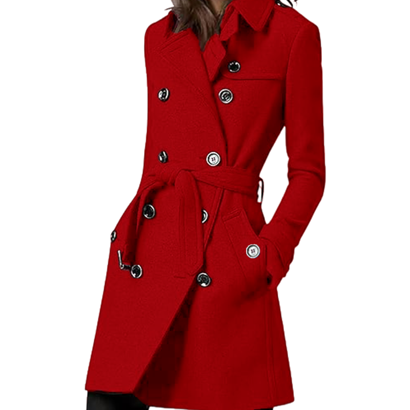 ผู้หญิง Trench Coat ผ้าขนสัตว์ - Wool Coat Peacoat บทวิจารณ์และราคา