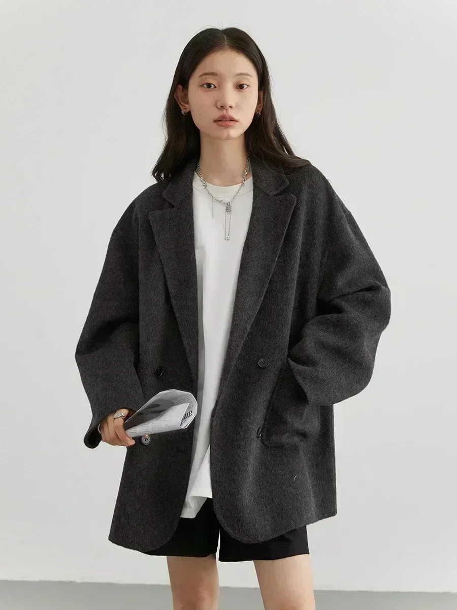 เสื้อโค้ทขนสัตว์ผู้หญิง CHIC V - Wool Coat Peacoat บทวิจารณ์และราคา