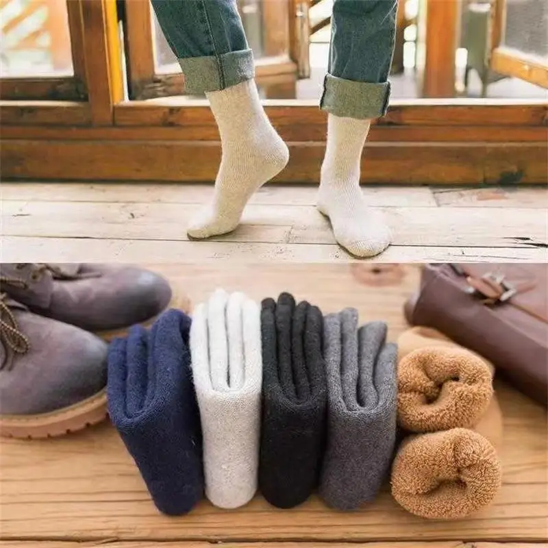 3 คู่/ถุงเท้าผู้ชายฤดูหนาว WAR - Thermal Sock Wool บทวิจารณ์และราคา